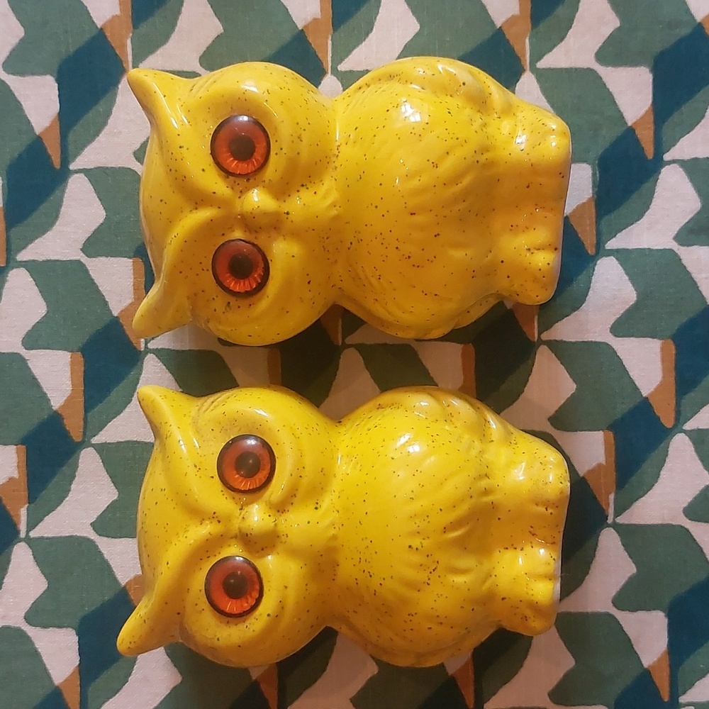 Vintage owl salt and pepper shakers